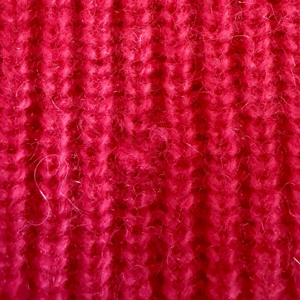 Sundance hot pink side slits rib knit v-neck 100% cashmere sweater Sz S - Picture 10 of 10